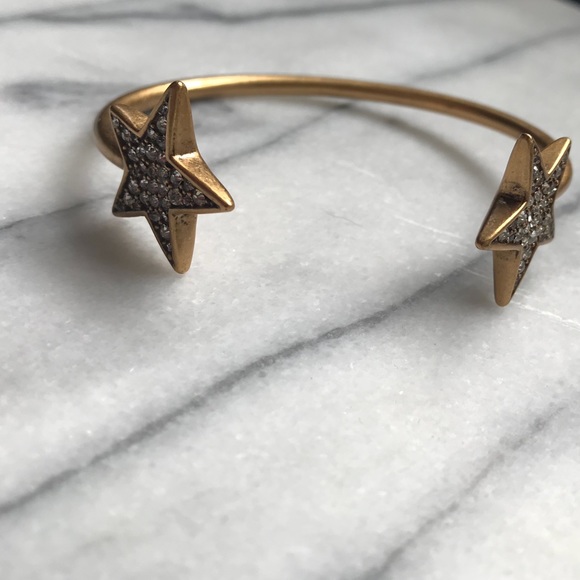 Rhinestone star cuff bracelet - Picture 3 of 6